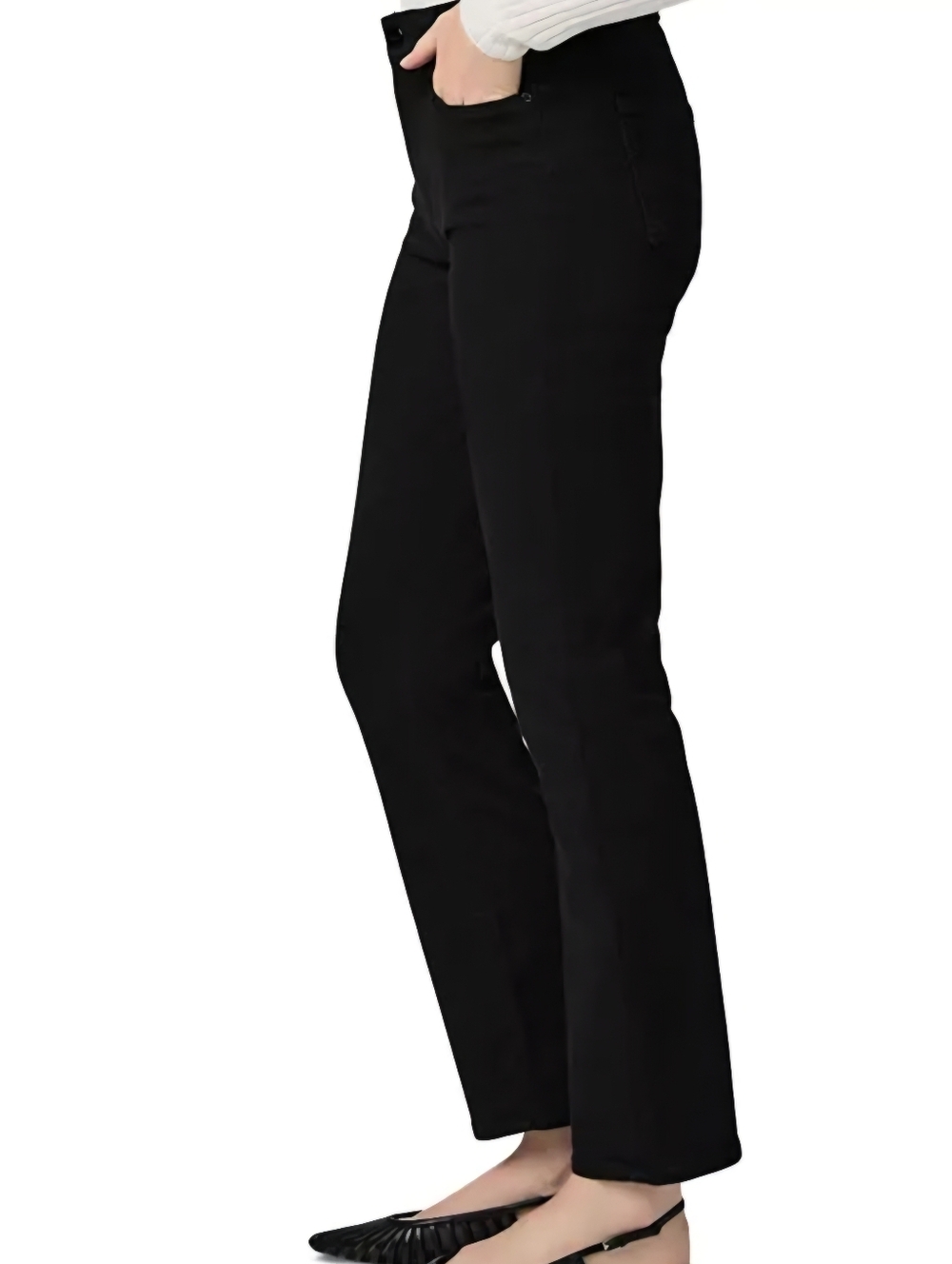 PAIGE Black Slim Straight Jeans - Clean Classic